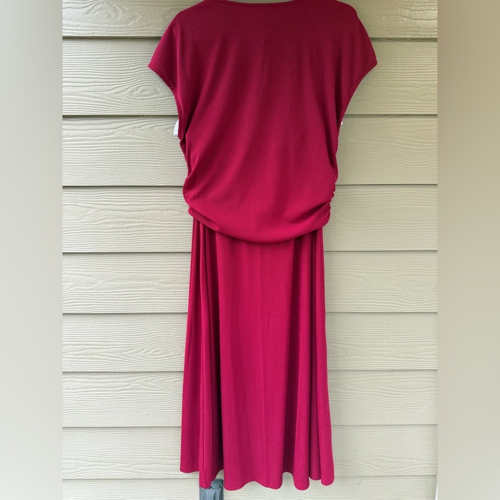 PRETTYGARDEN Red Crewneck Casual Knit Top & Midi Skirt Set 2pc Size XL - Picture 11 of 11